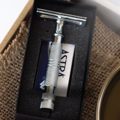 VALOR Decadent Shaving Gift Set – Organic Razor Kit with Soap, Brush, Balm & Body Bar