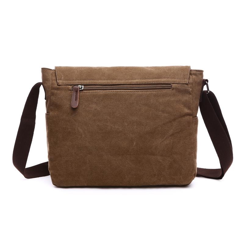 Green Canvas Business Messenger Bag Large