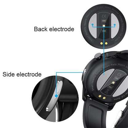 1.3 Inch Blue Silicone Heart Rate Smart Watch