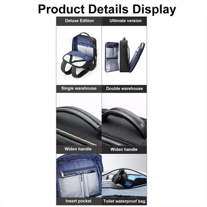 Waterproof Travel Laptop Backpack with Usb & Type-c Port - Large Capacity - Deluxe