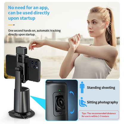 Auto Tracking Gimbal Stabilizer with Fill Light and Selfie Stick - 360 Degree Rotation - A200 Set 2