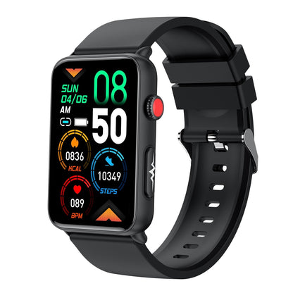 Bluetooth Smart Watch With Ecg Temperature And Heart Rate - Blue Silicone