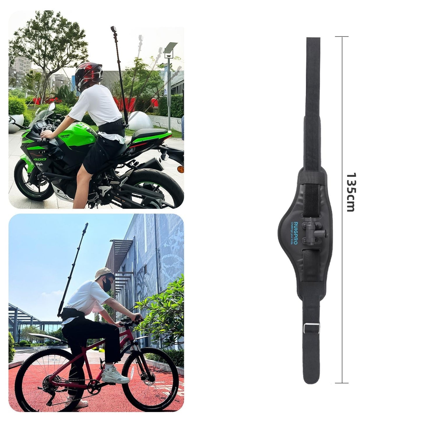 Phone Gimbal Stabilizer Waist Belt Strap - With Phone Clamp