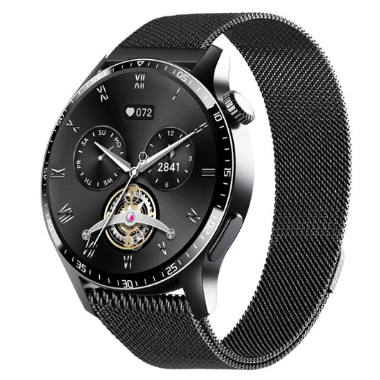 1.35 Inch Smart Watch Bluetooth Calls Health Monitoring 150+ Sports Black - Black Milan