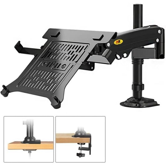 Full Motion Gas Spring Arm for 10-17 Inch Desktop / Laptop