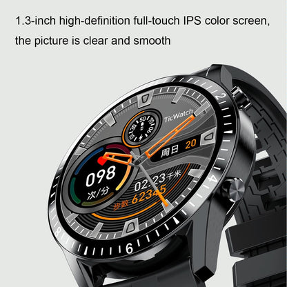 1.3 Inch Heart Rate / Blood Pressure / Blood Oxygen Monitoring Watch - Brown Leather
