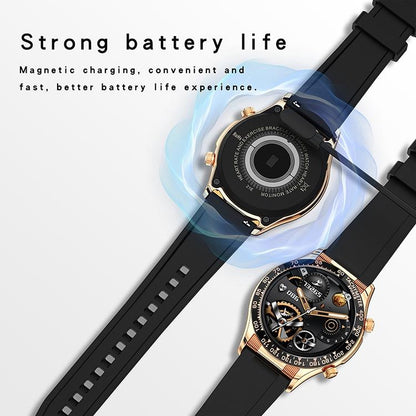 Smart Bluetooth Calling Watch With Nfc Function - Green Silver Steel