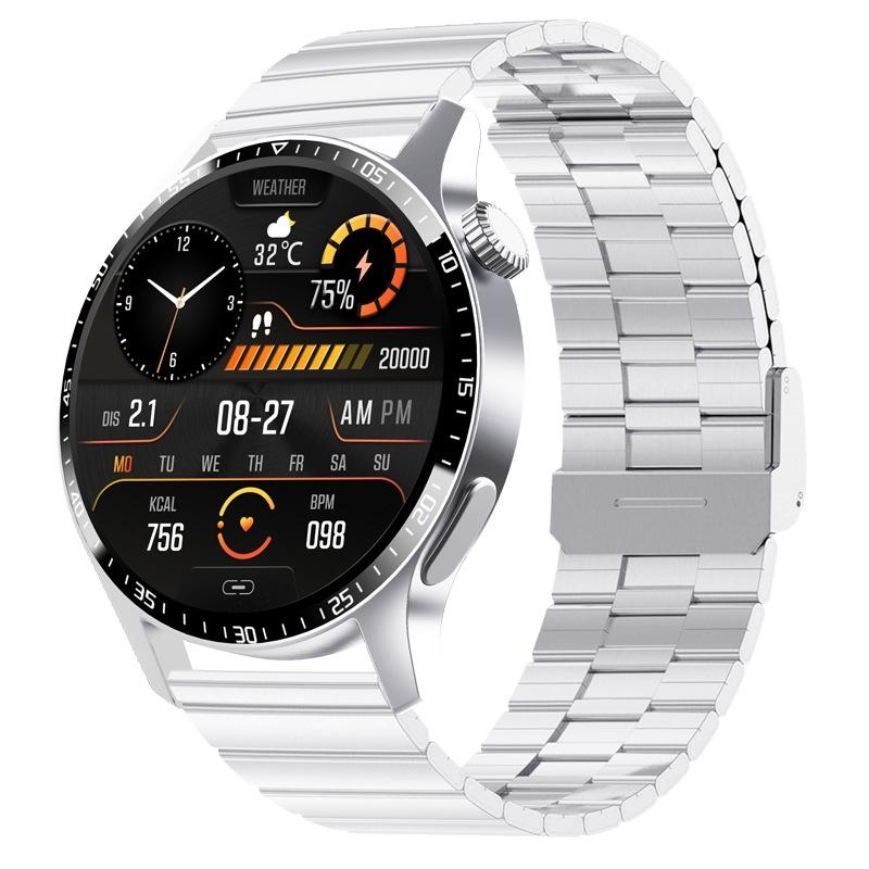 1.35 Inch Smart Watch Bluetooth Calls Health Monitoring 150+ Sports Black - Black Bamboo