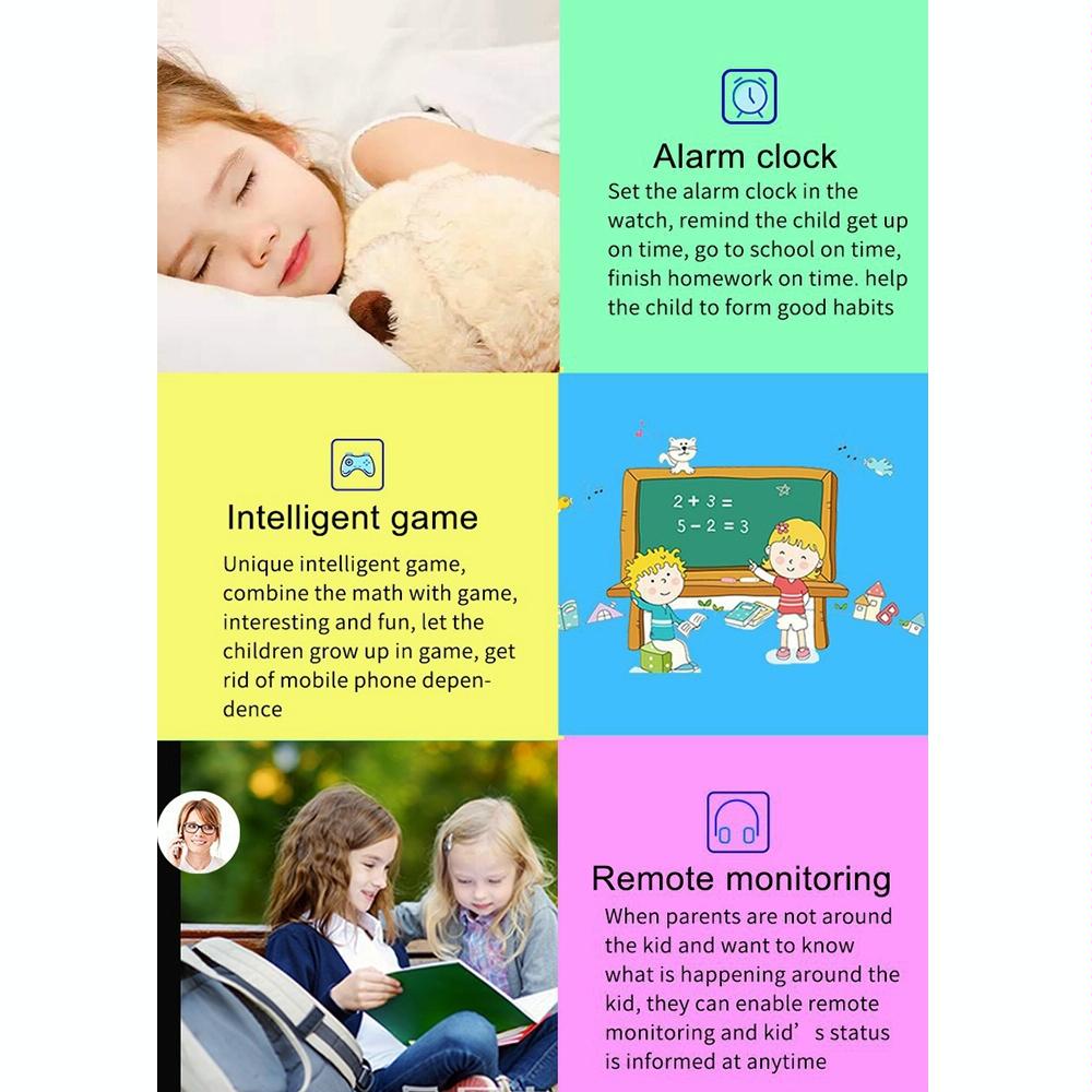 1.44 Inch 360-Degree Rotating Positioning Camera Smart Waterproof Children Calling Watch - Green