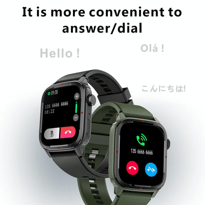 1.7 Inch Tft Hd Screen Smart Watch Support Bluetooth Calling / Blood Pressure Monitoring - Blue