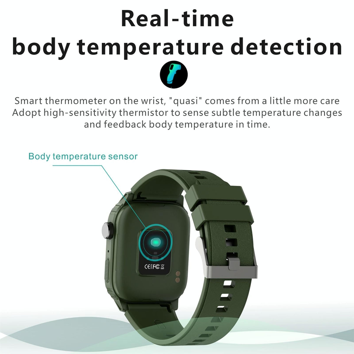 1.7 Inch Tft Hd Screen Smart Watch Support Bluetooth Calling / Blood Pressure Monitoring - Blue