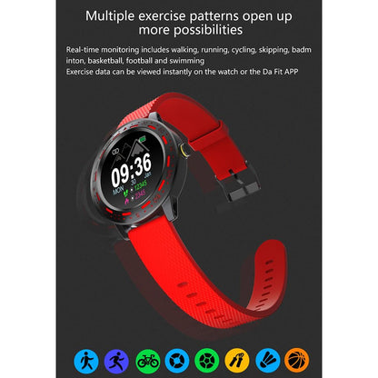 1.3 Inch Tft Screen Ip67 Waterproof Smart Watch Bracelet Support Sleep Monitor / Heart Rate Monitor / Blood Pressure Monitoring - Black Yellow