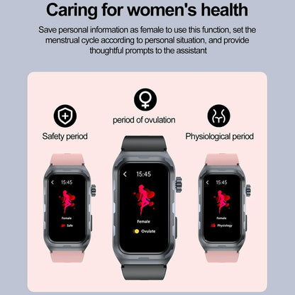 Waterproof Ecg Smart Watch For Health Monitoring - Ip68 - Black