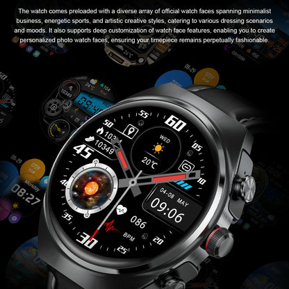 1.53 Inch Ips Screen 2 In 1 Bluetooth Earphone Smart Watch - Black