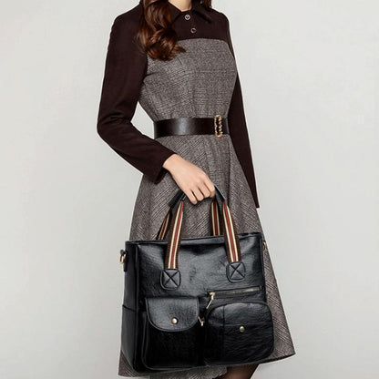 Yellow Middle-aged Mother Bag with Multi-pocket Capacity