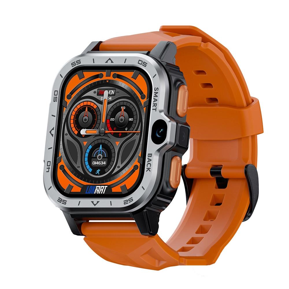 2.02 Inch Android 8.1 Full Network Wifi Card Bluetooth Smart Watch - Navy Blue