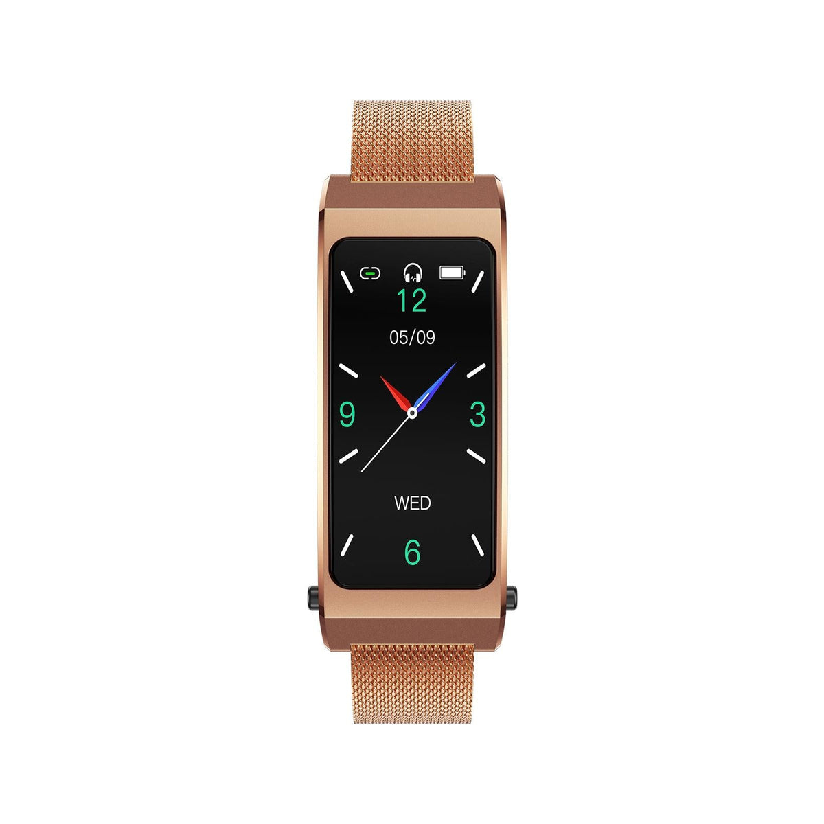 Smart Bracelet With Sleep And Oxygen Monitoring - Tft Display - Black