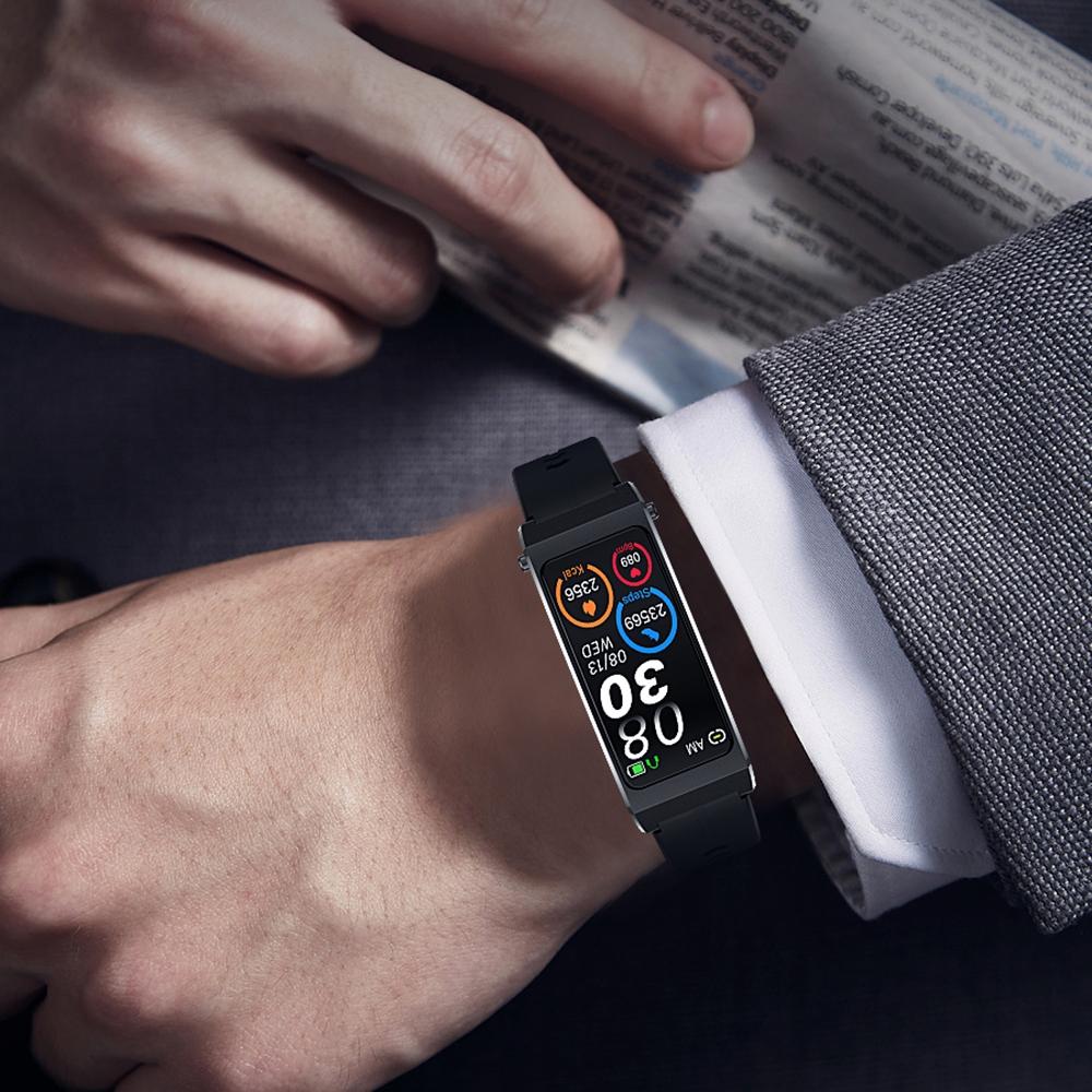 Smart Bracelet With Sleep And Oxygen Monitoring - Tft Display - Black