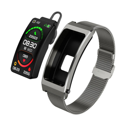 Smart Bracelet With Sleep And Oxygen Monitoring - Tft Display - Black