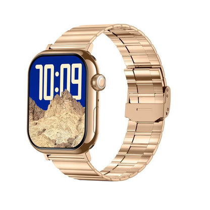 2.04 Inch Colour Screen Smart Watch Steel Strap Support Bluetooth Call - Black