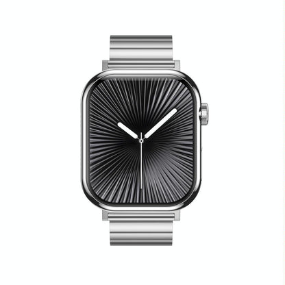 2.04 Inch Colour Screen Smart Watch Steel Strap Support Bluetooth Call - Black