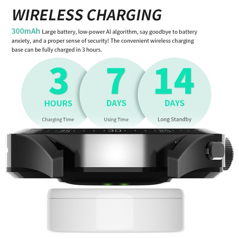 1.39 Inch Ip67 Waterproof Health Monitoring Bluetooth Call Smart Watch With Nfc Payment - Black