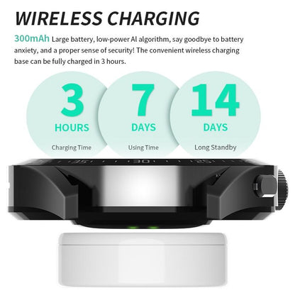 1.39 Inch Ip67 Waterproof Health Monitoring Bluetooth Call Smart Watch With Nfc Payment - Black