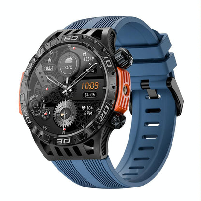1.46 Inch Ip68 Waterproof Sos Flashlight Bluetooth Smart Watch - Black
