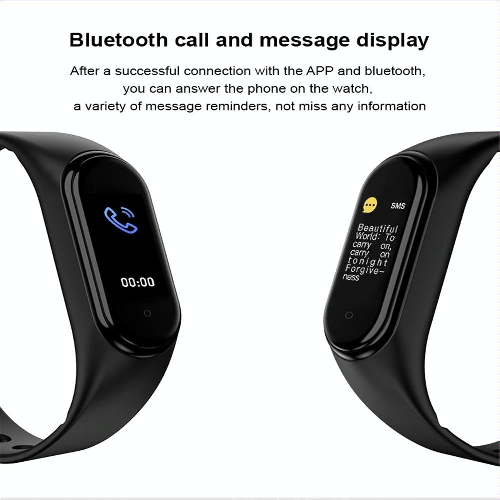 Waterproof Bluetooth Smart Watch With Hr / Bp Monitoring And Colour Screen - Black