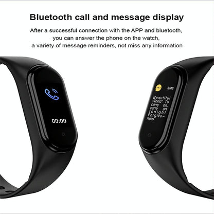 Waterproof Bluetooth Smart Watch With Hr / Bp Monitoring And Colour Screen - Black