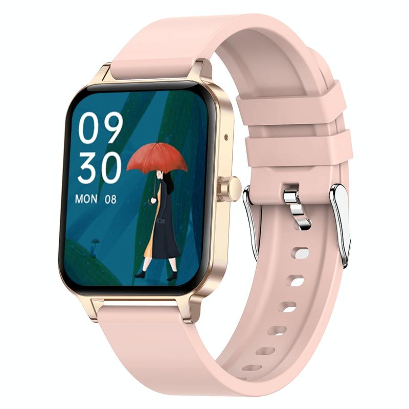 1.69 Inch Ips Touch Screen Ip68 Waterproof Smart Watch Support Sleep Monitoring / Heart Rate Monitoring / Bluetooth Call / Body Temperature Monitoring - Black