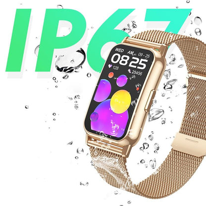 1.47 Inch Waterproof Smart Watch Heart Rate & Blood Pressure Support - Black