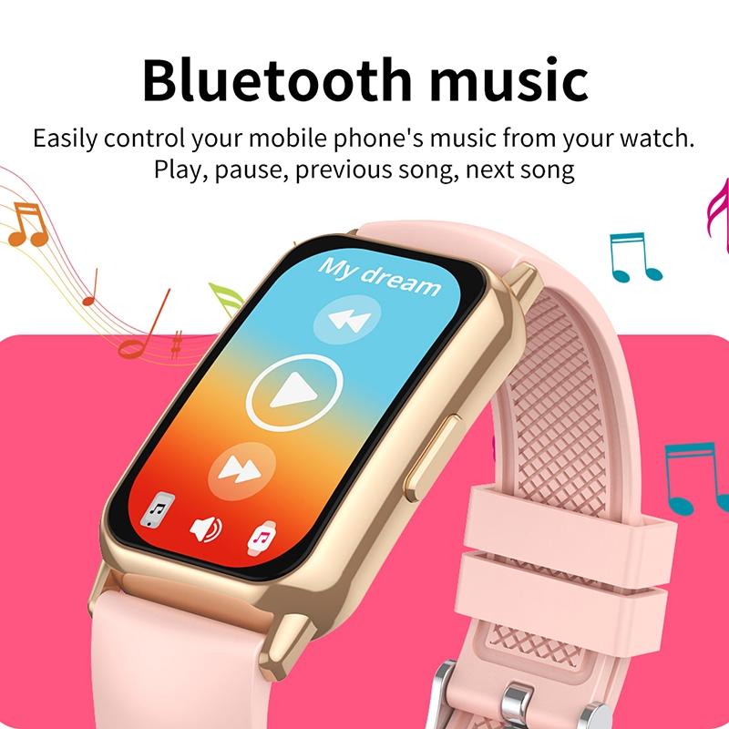 1.47 Inch Waterproof Smart Watch Heart Rate & Blood Pressure Support - Black