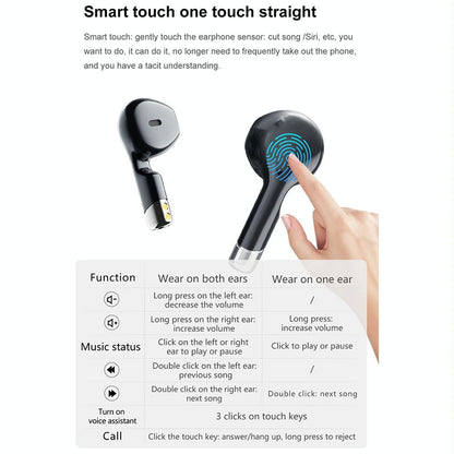 2.01 Inch 2 In 1 Bluetooth Earphone Smart Watch With Nfc & Steel Strap - Black