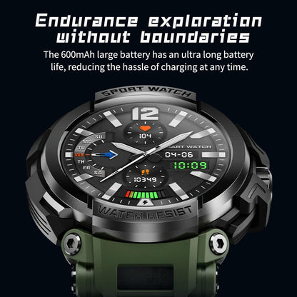 1.5 Inch Colour Screen Bluetooth Smart Watch Health & Sports Monitoring - Black