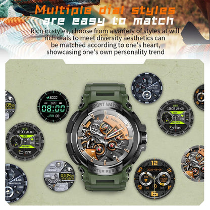 1.5 Inch Colour Screen Bluetooth Smart Watch Health & Sports Monitoring - Black