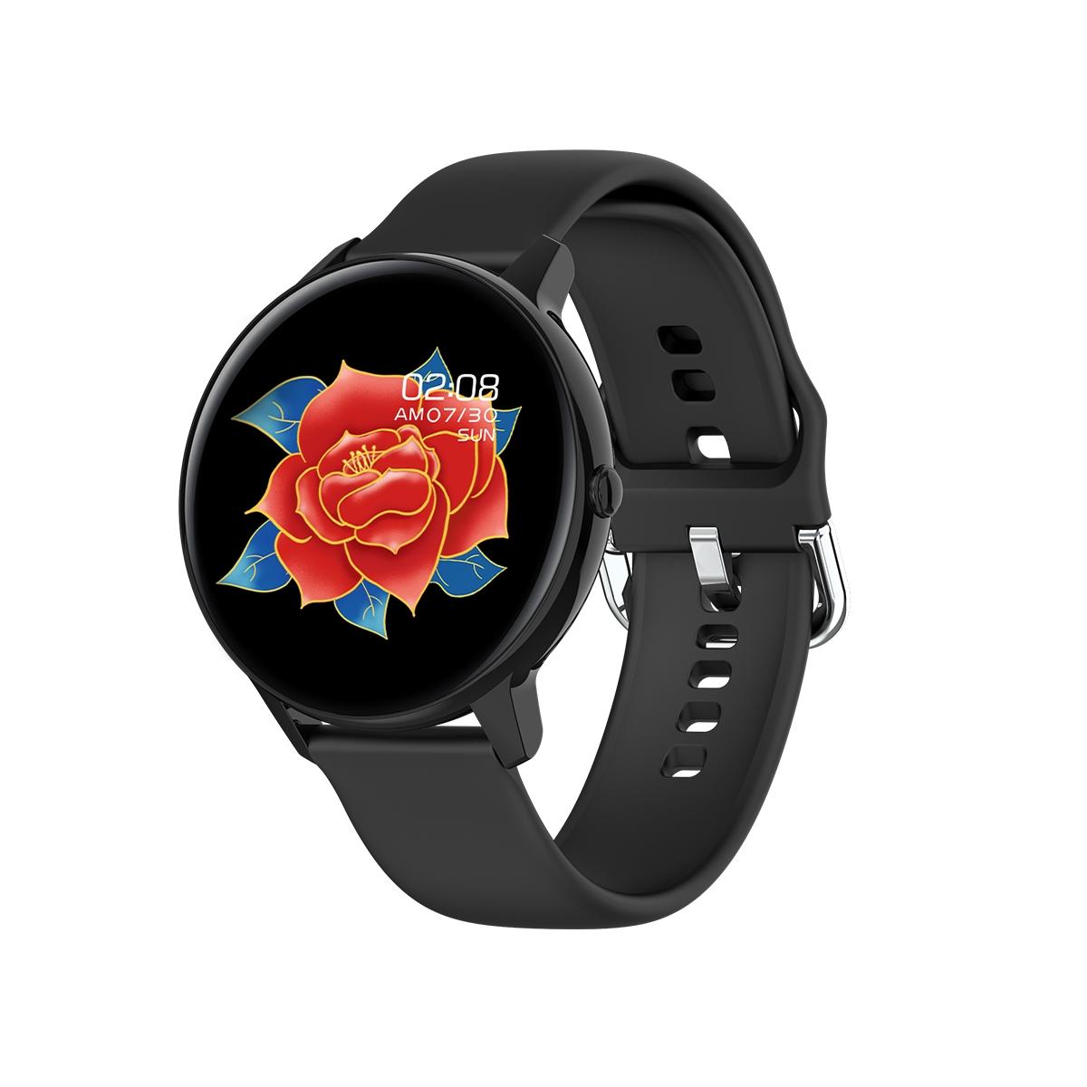 Smart Watch With Ip68 Waterproofing And Health Monitoring - Black