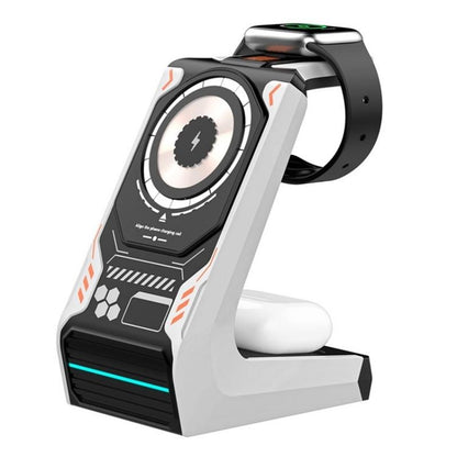 3 In 1 Wireless Charger For Mobile Phone And Earphones - Beige