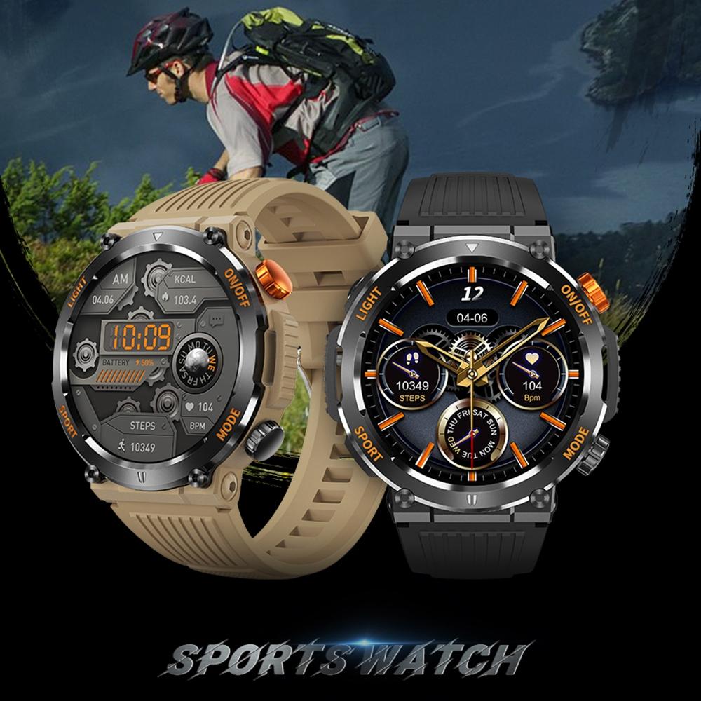 1.46 Inch Round Screen Bluetooth Smart Watch Support Health Monitoring & 100+ Sports Modes - Orange