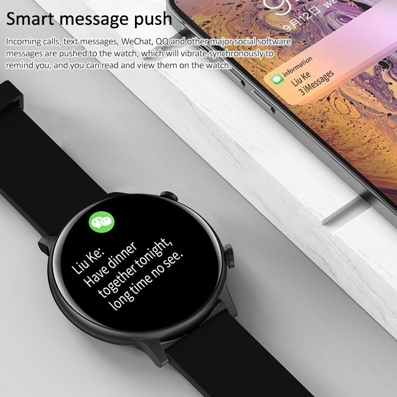 1.32 Inch Waterproof Smart Watch With Bluetooth Calling & Sleep Monitoring - Black