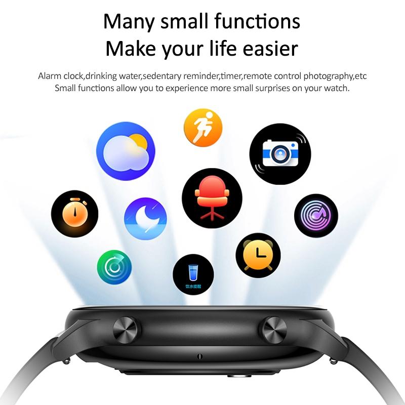 1.32 Inch Waterproof Smart Watch With Bluetooth Calling & Sleep Monitoring - Black