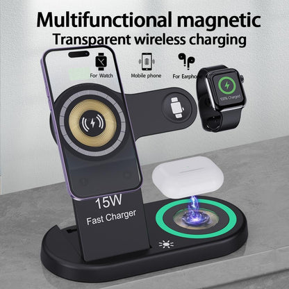 4 In 1 Magnetic Wireless Charger Black