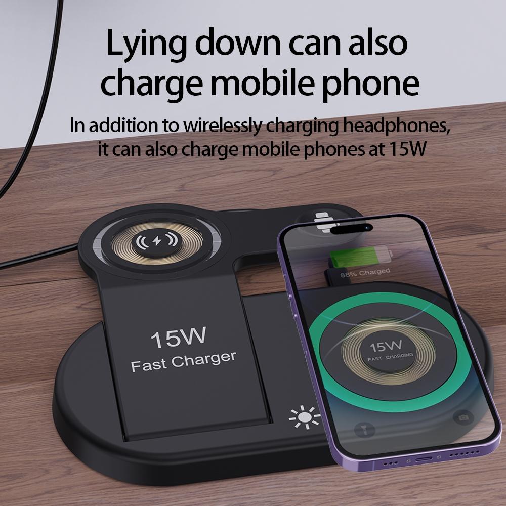 4 In 1 Magnetic Wireless Charger Black