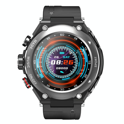 1.28 Inch Ips Touch Screen 2 In 1 Bluetooth Headset Smart Watch Support Heart Rate Monitoring / Bluetooth Music - Black