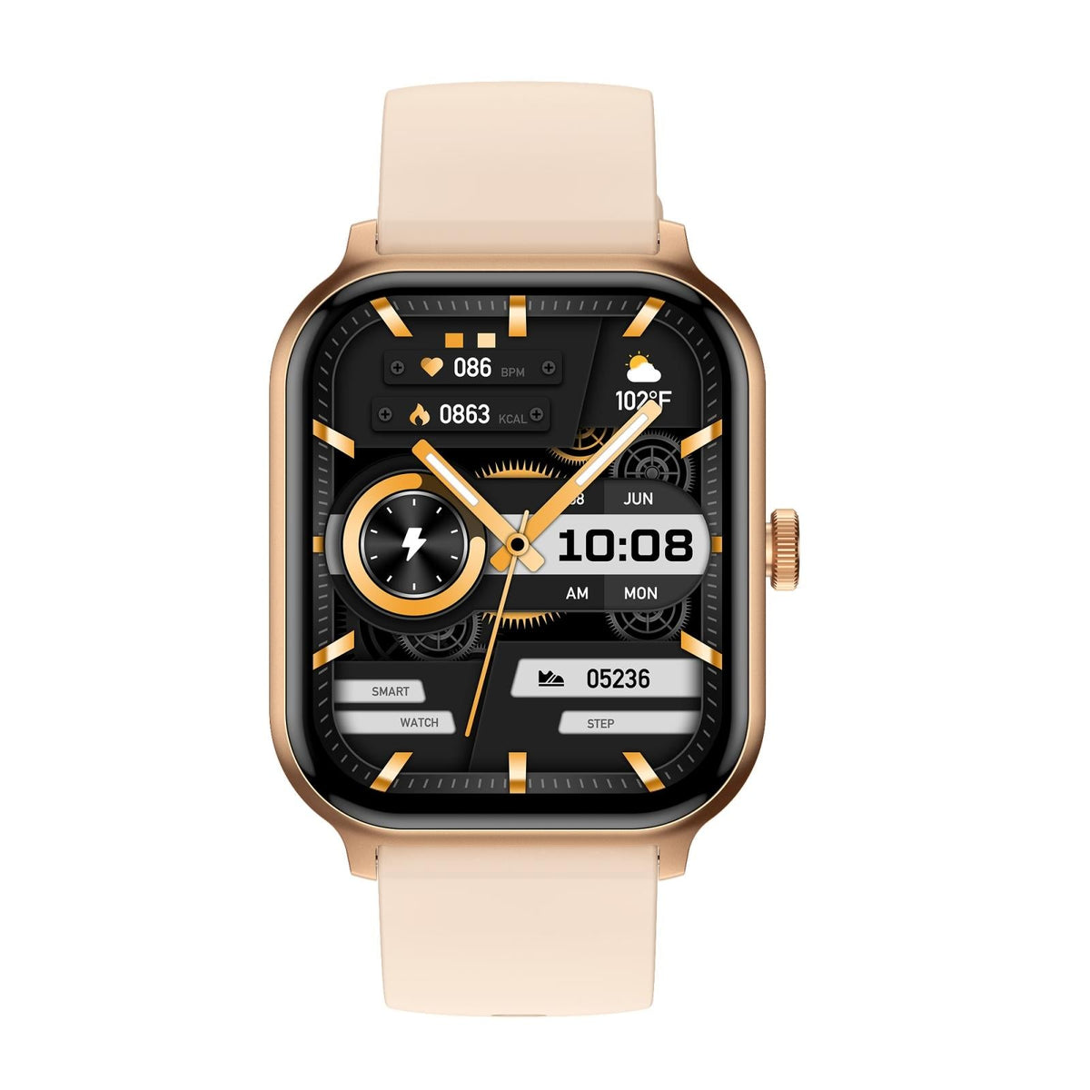 1.93 Inch Colour Screen Smart Watch Support Bluetooth Call / Health Monitoring - Black