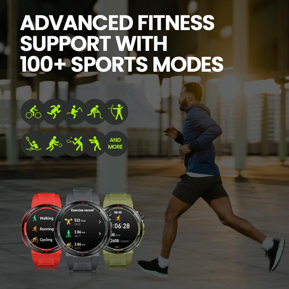 1.43 Inch Fitness & Wellness Smart Watch 24H Health Monitoring - Flame Red