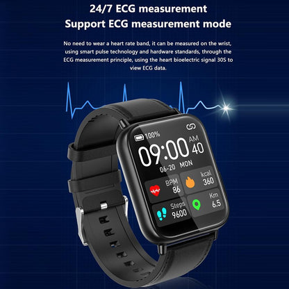 1.91 Inch Waterproof Smart Watch With Ai Diagnosis & Health Monitoring - Black