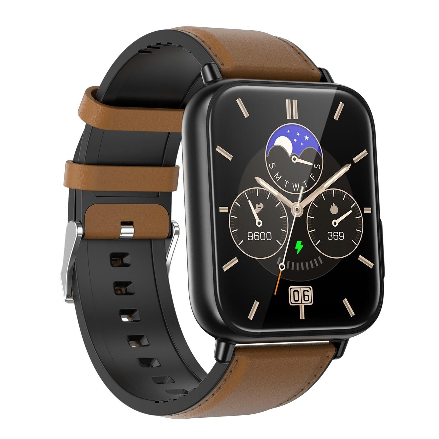 1.91 Inch Waterproof Smart Watch With Ai Diagnosis & Health Monitoring - Black