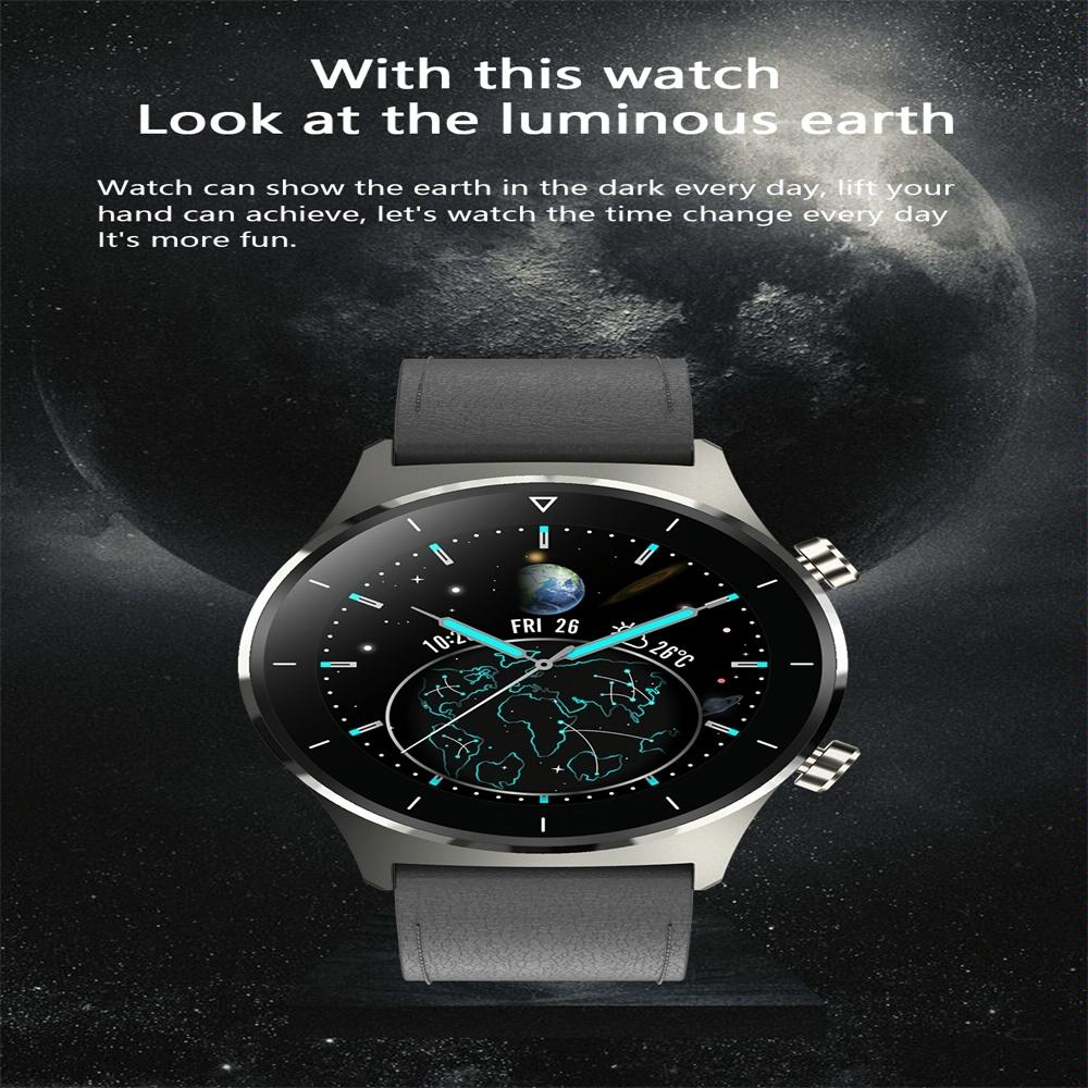 Waterproof Smart Watch With Heart / Bp / Oxygen / Sleep Monitoring - Ip68 - Black