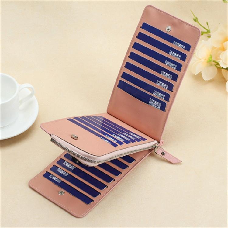 Ultra Thin Multi Card Wallet Multi Function Card Holder - Pink